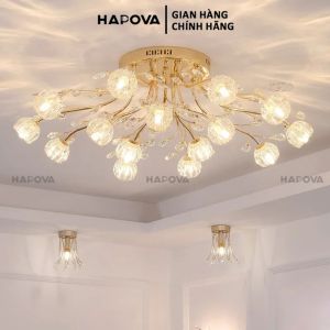 Đèn chùm thả trần hiện đại trang trí nhà cửa 15 tay HAPOVA 9090