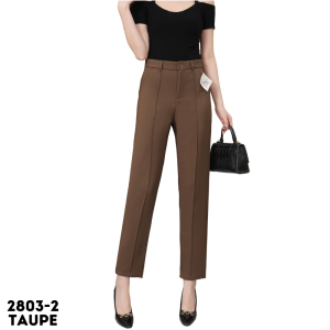 lingscoph High Waist Trouser Pants 28-38 Lining Solid Colors Chic Fashion Casual & Formal Wear #2803-2