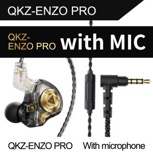 QKZ ENZO PRO In Ear Wired Headset Large Dynamic Drive Earphone With Microphone 3.5MM Gaming Earbuds DJ Music Headset