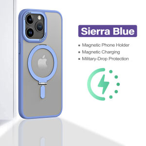 Invisible Stand Phone Case For iPhone 17 16 15 14 13 12 11 Pro Max For MagSafe Transparent Phone Cover With Phone Stand For iPhone 17 Air 16 15 14 Plus Military Shockproof Protection Casing