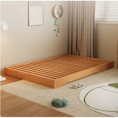 Urban Echo HQ-{ Sales} Montessori floor beds Beechwood floor beds boys and girls with fence childrens beds solid wood tatami
