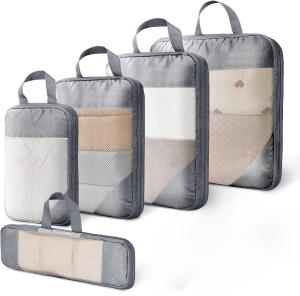 Travel Organizer Set Packing Cubes Luggage Packing Organizers for Travel Compression Packing Travel Bags Folding Storage Shoe Bags Travel Kit Large Capacity Waterproof Wash Trolley Travel Bags