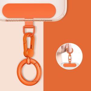 PLLEWY 360° Rotatable Phone Lanyard Clip Patch Detachable Stainless Steel Phone Case Hanging Rope Snap Anti-lost Phone Tether Tab