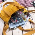 KH Korean Canvas Bag (Design No.31) Cross Body Shoulder Bag 2 Handle Katsa Tote Bag With Strap Handbag. 