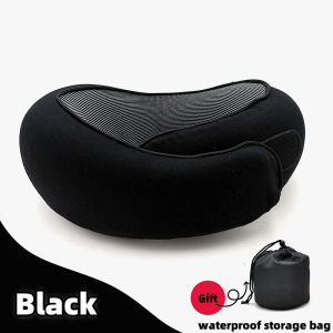 SG RumahHome®  Travel Neck Pillow Portable Memory Foam Pillow U-shaped Headrest Pillow Traveling Sleeping Car Airplane Pillow With Storage Box 旅行枕头