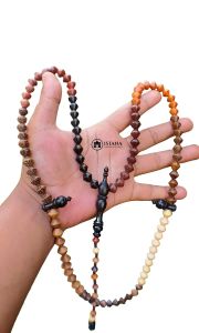 asbih Kayu Kombinasi 9 Macam Butiran Model Bola Api - Muslim Cantik