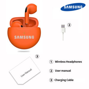 ♥Giới Hạn Miễn phí vận chuyển♥Samsung Pro 6 TWS bluetooth không dây Tai nghe kèm Micro Fone Tai nghe Bluetooth Tai nghe thể thao Pro6 Tai nghe cho iPhone Xiaomi Earbuds