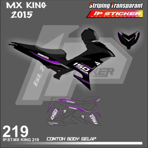 MX KING 150 2015 (COD) STIKER STRIPING MOTOR YAMAHA MX KING HOLOGRAM DAN TRANSPARAN IP PROJECT KODE 219