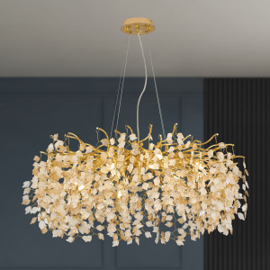 ⭐Garansi 1 tahun⭐Lampu Gantung Kristal Mewah 3 Warna 60cm 80cm 100cm modern luxury Chandelier Lampu hias Gantung ristal Lampu Rumah Lampu Kamar Tidur Lampu spp
