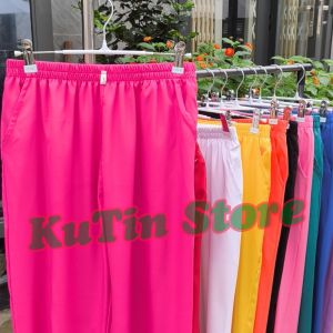 Quần Lẻ NGƯỜI LỚN vải LỤA cho áo dài cho áo bà ba - BigSize 45 đến 85kg- Vải Lụa mềm mịn