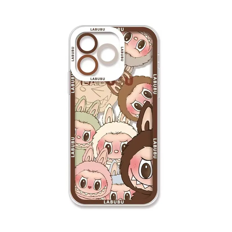 iPhoneアクセサリー POP MART LABUBU iPhone15 promax Pop Mart Labubu Fall In Wild Apple Phone Case For iPhone 15