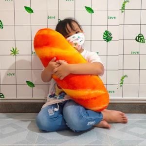 GỐI ÔM CHO BÉ NGỦ HÌNH BÁNH MÌ SIZE LỚN VẢI NHUNG MỊN HÀNG CAO CẤP AN TOÀN CHO BÉ