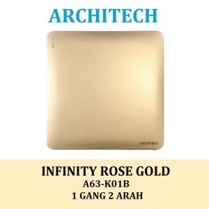 ARCHITECH INFINITY A63-K01B GOLD Sakelar/CETEKAN Lampu 1 Gang 2 Arah