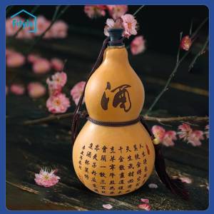 Fityle Dried Gourd Water Bottle Gourds Crafts Calabash Ornament Decoration 150ML