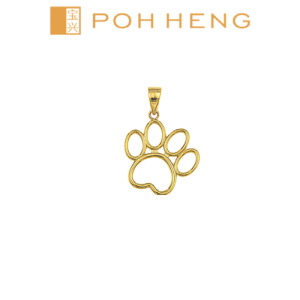 Poh Heng Jewellery 22K Paw Pendant in Yellow Gold [Price By Weight]