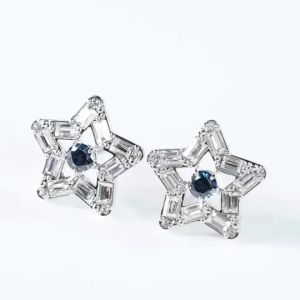 Swarovski Stella Swan Earrings with Diamonds and Crystals - High-End Womens Jewelry Accessory