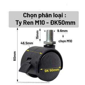 [HCM] Bánh xe nhựa ghế văn phòng cao cấp bánh xe ghế xoay -Joyee