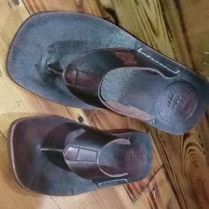 Sandal Kulit Pria Sendal Jepit Cowok Sol Karet Non Slip
