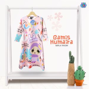 Best Seller Gamis Anak Perempuan Motif Karakter Print Humaira Seri Mutiara 1-12 Tahun