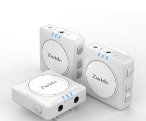 Zwide M1 Professional Wireless Lavalier Microphone Kit Portable Mini Lapel Mic 2.4GHz For Computer Laptop PC For Vlog Photo Video Audio Recording Live Interview Live Game Mobile Phone Camera For Android Phone and iPhone