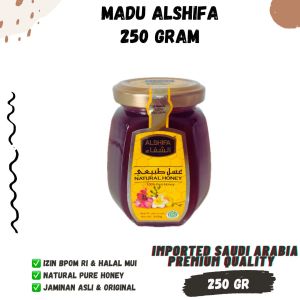 MADU ALSHIFA 250gr Arab Natural Honey Pure Asli Raw Al-shifa Assifa Alsyifa ashifa alsifa asshifa 250 gram