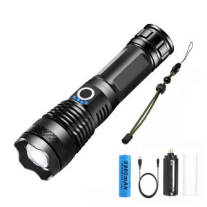 XHP50 Flashlight Led Rechargeable Outdoor Torch Light Super Bright Tactical Lampu Suluh Touch Waterproof Touchlight Terang Jarak Jauh 手电筒 手電筒 強光 Led 遠射 可充電 Toch TOS Toslight Picit Cas 26650 18650 Battery Bateri Tourch USB Touchlight