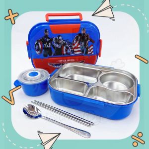 iSchoolDy Kids Kuromi Melody Cinnamoroll Elsa Anna Pikachu Cartoon Bento Stainless Steel Lunch Box
