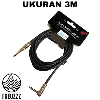 Kabel Jack Jak Gitar Guitar Bass Bas Akustik Elektrik Original DLUXE Ukuran 3 Meter Dan 6 Meter