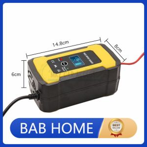 12V 6A Car Battery Charger Motorcycle and Car Acid Battery Charger UK Plug Smart Car and Motorcycle Battery Pulse Repair Pengecas Bateri Kereta 电瓶充电器
