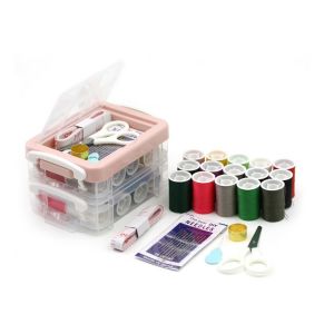 Hộp kim chỉ may vá đa năng bộ kim chỉ may vá đa năng cao cấp 2 tầng 50 chi tiết có kèm hộp tiện lợi
