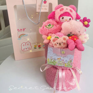 ✨SG【STOCK】Cute and Fun Knitted Crochet Toys Sunflower Bouquet Doll Flowers Wedding House Warm Graduation Gift children day gift