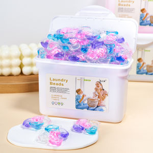 Household laundry detergent 5 in 1 detergent bead Anti-bacterial Stain Removal fragrant Liquid Condensate Bead 30 PCS/box
