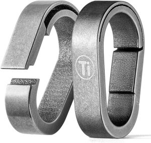 Titanium Key RingsSmall Carabiner Keychain Clip Quick Release Key Chain Connector Keychain Accessories for Car