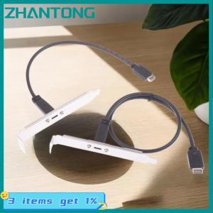 ZHANTONG 1 Piece Type-E To USB-C Type C Female Connector Extension Wire Cable With Panel Mount Screw 30 50cm USB 3.2 Front Panel Header