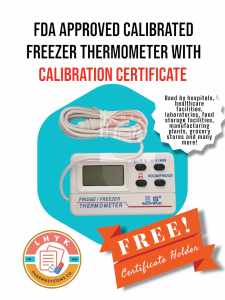 FDA Approved Calibrated Freezer Thermometer with Certificate