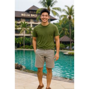 ( TERLARIS ) Celana Chino Pendek Pria Premium warna abu tua  // celana pendek pria chinos