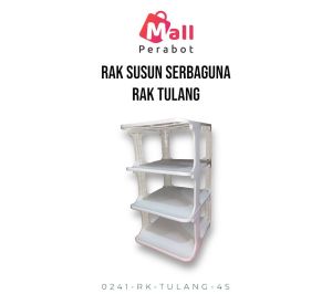 Mall Perabot | Rak Sepatu Susun Tulang Sandal Plastik Serbaguna Tertutup Rumah Kosmetik Furniture Estetik Serbaguna