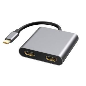 2/4 in 1 USB C Docking Station Two 4K 60Hz 30Hz Adapter with USB3.0 Hubs for Laptop