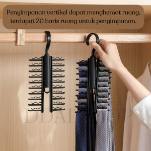 Hanger Rak Gantung Organizer Susun Scarf Dasi Ikat Pinggang Henger Plastik Mini Bisa Diputar 360derajat
