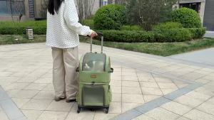 Cat dog bag double layer Trolley Casebag portable breathable outdoor trolley bag outdoor hiking folding bag