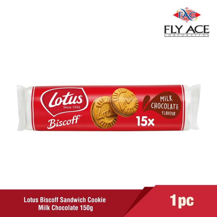 BEST- Lotus Biscoff Sandwich Cookie Milk Chocolate 150g | Lazada PH