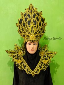 Renda Bordir Aksesoris Tari/Hiasan Kepala Siger Sakura