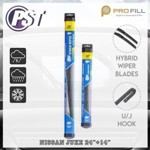 PST Hybrid Wiper Blade Set [Rubber Type] - Nissan Juke (1st Gen) 24"+14"