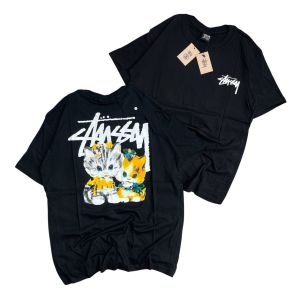 Kaos Stussy - tshirt stussy - kaos pria - tshirt pria - baju pria - kaos pria stussy KITTENS HITAM