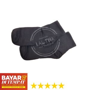 Kaos Kaki SD SMP SMA Hitam Tebal Bahan Spandex Halus Lembut Menyerap Keringat - LKK005