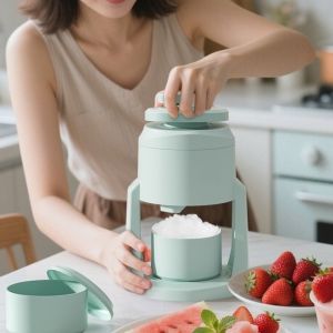 LIANG ประหยัดแรงงาน เครื่องทำน้ำแข็งไสแบบแมนนวล ความจุสูง พลาสติก เครื่องทำน้ำแข็ง ใช้งานได้จริง ทำเอง เครื่องทำเครื่องดื่ม ฤดูร้อน