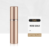 High-End Travel Portable Perfume Sub-Bottles Bottom Filling Classy Mini Perfume Sample Spray Empty Bottle Capacity 5ML (Black/Grey/Rose Gold/Silver)