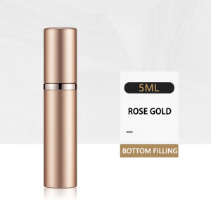 High-End Travel Portable Perfume Sub-Bottles Bottom Filling Classy Mini Perfume Sample Spray Empty Bottle Capacity 5ML (Black/Grey/Rose Gold/Silver)