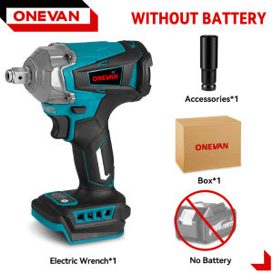 ONEVAN Impact Wrench 1200N.M Torque Brushless Electric Impact Wrench 1/2 Inch Cordless Electric Wrench Car Repair Power Tools For Makita 18V Battery