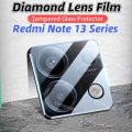 Redmi Note 13 Note13Pro 5G อุปกรณ์ป้องกันเลนส์กล้องถ่ายรูป3มิติสำหรับ Note13 Redmi Note13 RedmINote13 13 Pro 13Pro Note13pro 5G 4G นิรภัยโปร่งใสใสป้องกันกล้องหลังกระจก. 